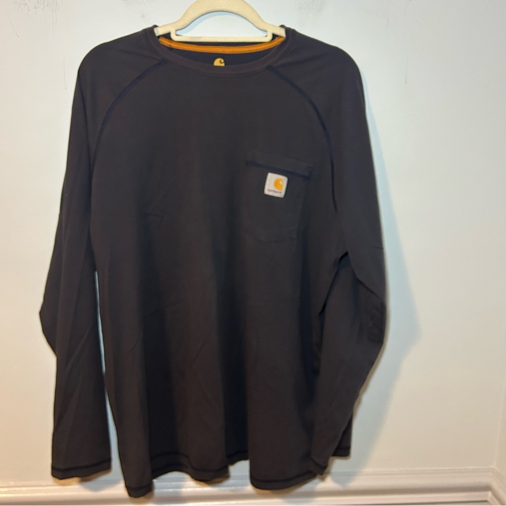 Carhartt Relaxed Fit Cotton Blend Black Long Sleeve Top Size Large